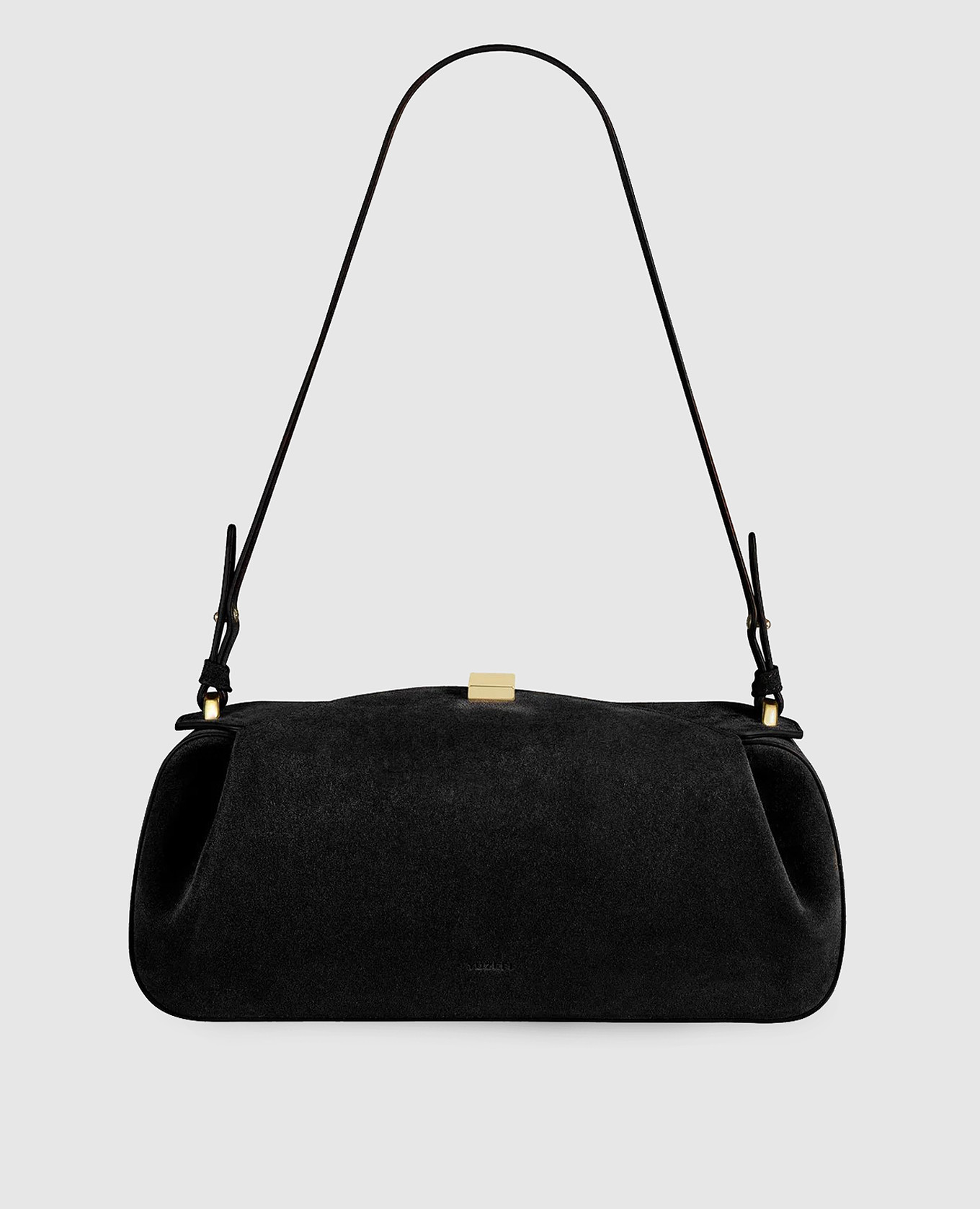 

Черная замшевая сумка-багет Oyster, Черный, Сумки на плечо