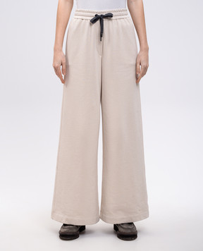 Brunello Cucinelli Бежевые спортивные штаны MN05NVE399