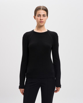 Moncler Чорний лонгслів з вовною J20938D0000489ANQ