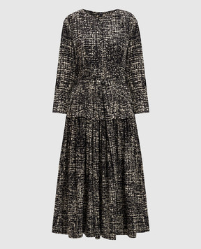 PROENZA SCHOULER Чорна сукня Harlow у візерунок R2513012BYP137