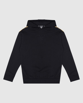 Versace Дитяче чорне худі Wild Barocco 10175111A12577
