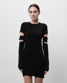 Helmut Lang Чорна сукня-трансформер Slashe O09HW604