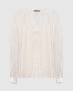 Twinset Бежевая блуза с люрексом 251TT2381