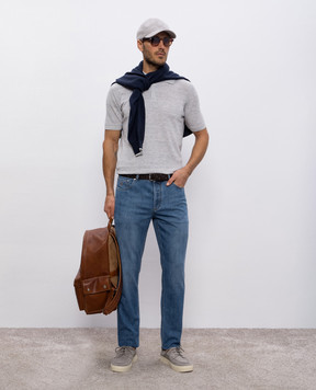 Brunello Cucinelli Сині джинси з логотипом ME645D3210
