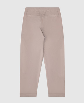 Brunello Cucinelli Детские брюки цвета хаки с отворотами B289LP113C