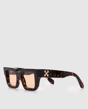 Off-White Коричневые солнцезащитные очки Silverstone OERI146S25PLA001