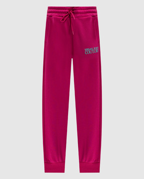 Versace Jeans Couture Рожеві джогери з вишивкою логотипа 77HAAT06CF01T