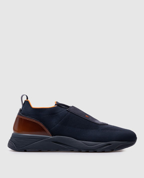 Santoni Сині кросівки з логотипом MBIO21601NOTNHUO