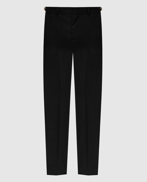 Versace Черные брюки из шерсти с логотипом Medusa Biggie 10140571A07454