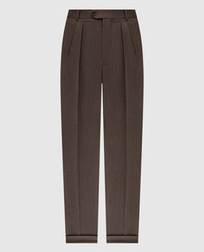 Loro Piana Коричневі штани Stafford з вовни FAQ1954