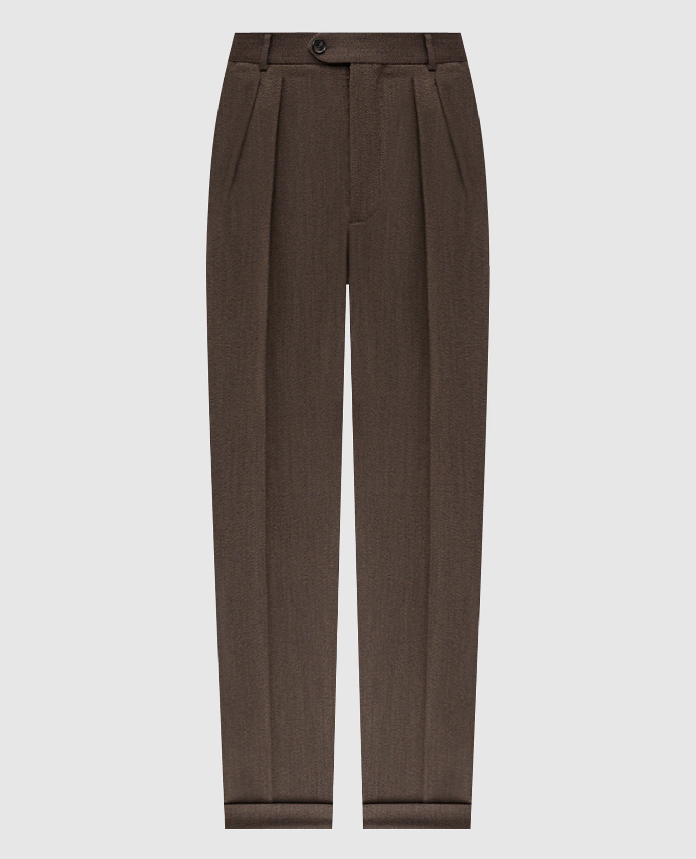 

Коричневые штаны Stafford из шерсти, Коричневый, Зауженные брюки