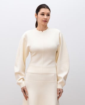 PROENZA SCHOULER Білий джемпер Carolina з декоративними рядками WL2517594KY337