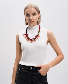 Lanvin Червоне намисто з ланцюжками AW3N1HPERP8A