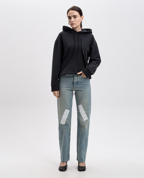 Maison Margiela MM6 Черные худи с фактурными строками S52GU0236M25014