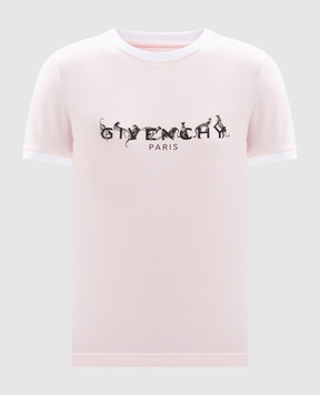 Givenchy Розовая футболка с логотипом BW70BFP704