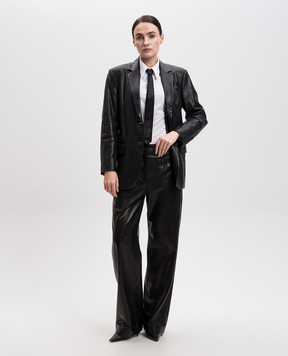 Brunello Cucinelli Черные кожаные брюки M0NGIP8483