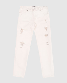 Ermanno Scervino Дитячі бежеві штани з люрексом JL11V11014