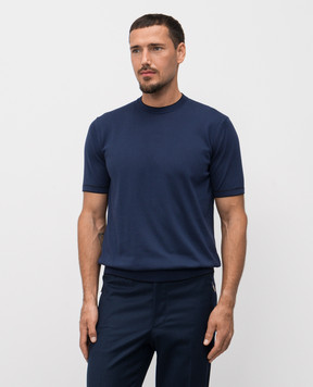 Bertolo Cashmere Синяя футболка 902204002056
