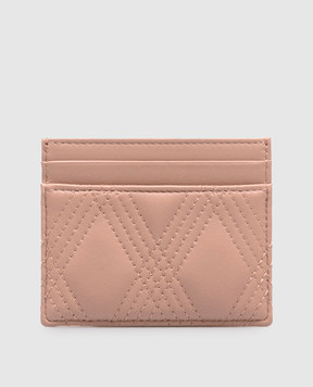 Valentino Рожевий шкіряний картхолдер QUILTIE  з емблемою 7W2P0AS1MIC