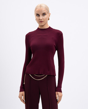 Twinset Бордовий топ з фігурним вирізом 252TP3162