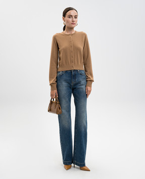 Dolce&Gabbana Коричневий кардиган з кашеміру FXVA3ZJDVC2