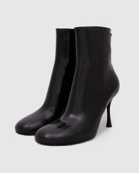 Gianvito Rossi Чорні шкіряні лаковані ботильйони CARLA BOOTIE G7293385LACNUI