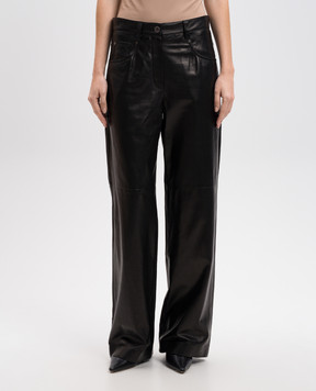 Brunello Cucinelli Черные кожаные брюки M0NGIP8483