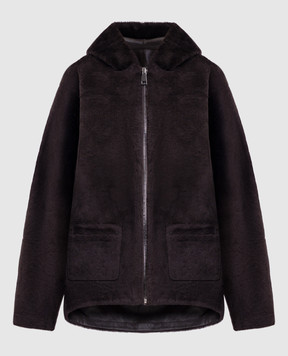 Simonetta Ravizza Коричнева двостороння дублянка Bibi F05JA396H21