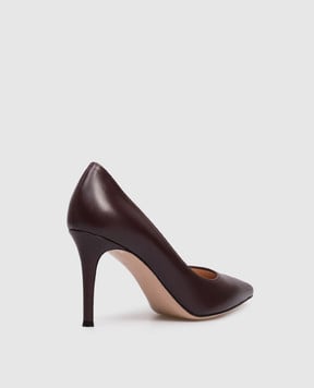 Gianvito Rossi Бордовые кожаные туфли G2458085RIC