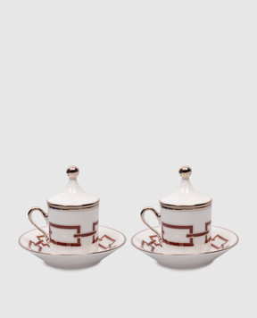 Ginori 1735 Белый фарфоровый набор для кофе Catene 004RG00FX9176011257