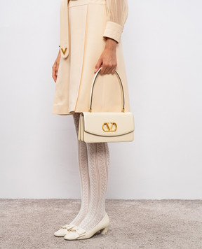 Valentino Бежевая кожаная сумка Vain 7W2B0R93GCB