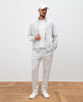 Brunello Cucinelli Белая футболка с эффектом наложения слоев M0B137427