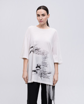Ann Demeulemeester Белая футболка Aga B0012838FA206