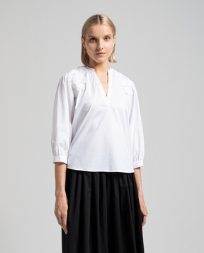 Twinset Біла блуза з мереживом 241TT2283