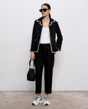 Max Mara Чорні штани KASTEL з льону KASTEL