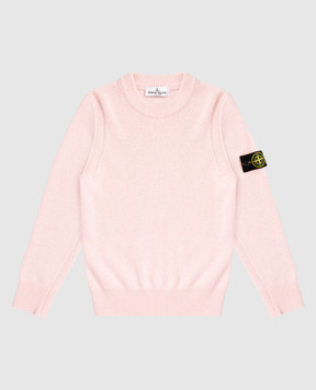 Stone Island Дитячий рожевий светр з вовною та кашеміром K2S165100002S00M1