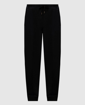 Brunello Cucinelli Черные джогеры с молниями MM8313263G