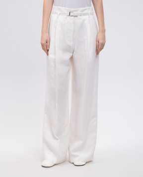 PROENZA SCHOULER Білі штани Jules з льоном R2526004BY333
