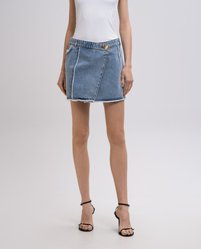 Balmain Блакитна джинсова спідниця на запах EF0LA535DF75