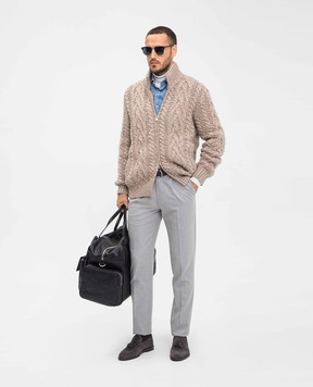 Brunello Cucinelli Бежевый кардиган из шерсти и кашемира M26301106