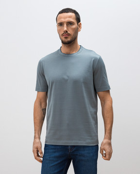 Canali Сіра футболка прямого крою MJ00002T0356