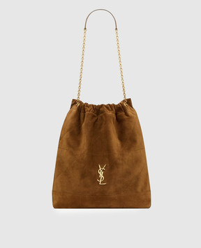 Saint Laurent Коричнева замшева сумка JAMIE 8283501U8P7