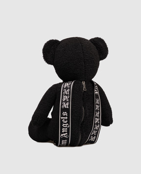 Palm Angels Чорний рюкзак у вигляді ведмедя Bear in mind з логотипом PMNB025C99FAB002