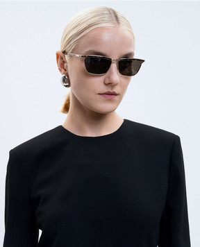 Saint Laurent Золотисті сонцезахисні окуляри 795 JOE 843043Y9969