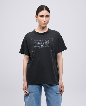 Maison Margiela Серая футболка с принтом логотипа S51GC0534S24575