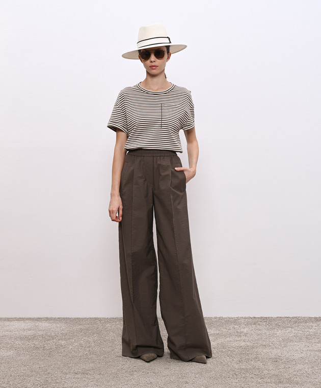 Brunello Cucinelli Коричневые брюки ML140P8721 изображение 2