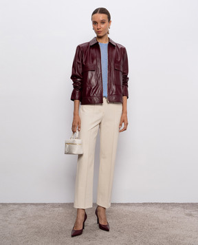 Max Mara Блакитний топ TERZO з мохером у візерунок TERZO