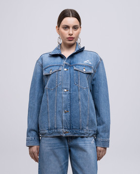 Alexander Wang Синяя джинсовая куртка с вышивкой логотипа 4DC2252662