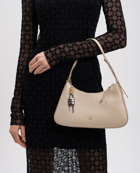 Givenchy Бежева шкіряна сумка-хобо Lucky Lock BB511JB1Q7