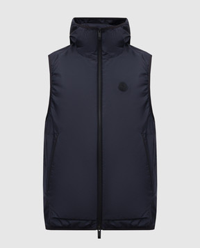 Moncler Синій жилет з принтом логотипа K10911A00172539ZD